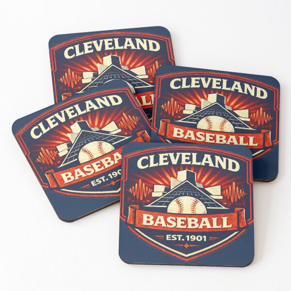 Item preview, Cleveland Baseball Rock and Roll Vintage Retro Wave Design designed and sold by GhostDawgs.