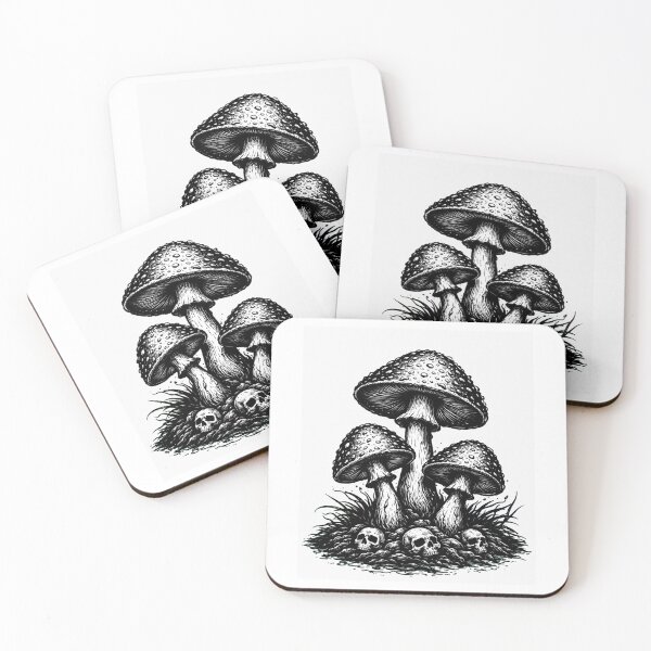 Item preview, Mushrooms and Skulls – Dark Forest Fantasy designed and sold by Express Culture.