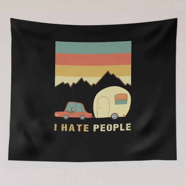 Item preview, I Hate People Humans Holiday Sloth Camper Camping Design designed and sold by Basti09.