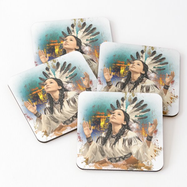Item preview, Native Woman Spirit Art, Tribal Feather Headdress Illustration, Boho Spiritual Woman, Indigenous Inspired Portrait, Mystic Cultural Art designed and sold by ChenEngEng.