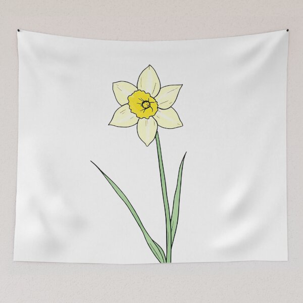 Item preview, Minimalist Yellow Daffodil Flower Design designed and sold by roxysnextgenart.