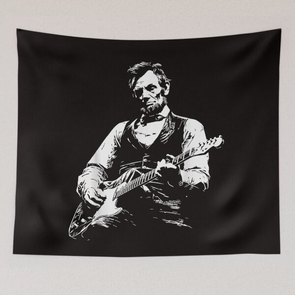 Item preview, Abraham Lincoln Abe Lincoln Playing Guitar designed and sold by randomslife.