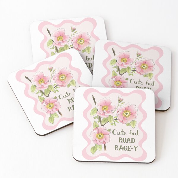 Item preview, Cute But Road Rage-y Pink Florals designed and sold by NaughtyFlorals.