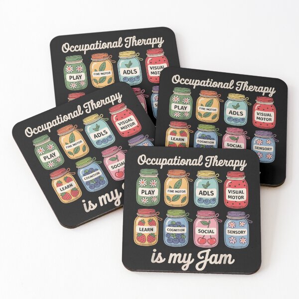 Item preview, Occupational Therapy Is My Jam Fruit Mason Jars Pediatric OT Design designed and sold by WumbleDoor.