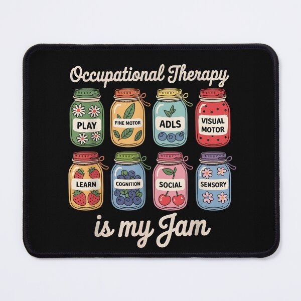 Item preview, Occupational Therapy Is My Jam Fruit Mason Jars Pediatric OT Design designed and sold by WumbleDoor.