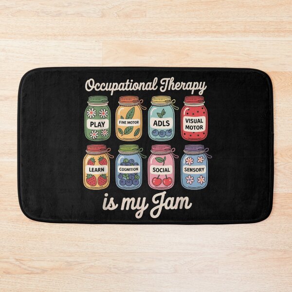 Item preview, Occupational Therapy Is My Jam Fruit Mason Jars Pediatric OT Design designed and sold by WumbleDoor.