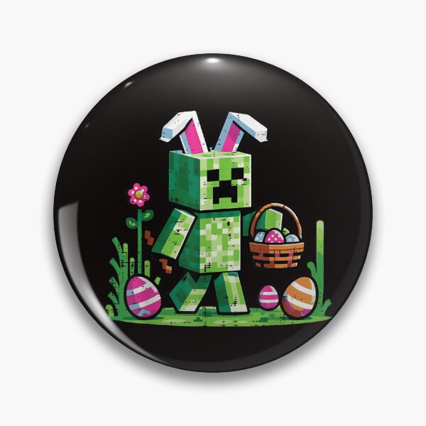 Item preview, Block Game Monster Easter Bunny Character with Eggs designed and sold by randomslife.