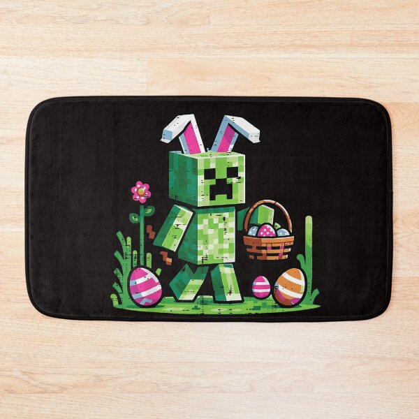 Item preview, Block Game Monster Easter Bunny Character with Eggs designed and sold by randomslife.