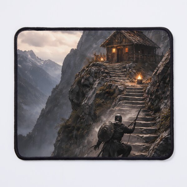 Item preview, Fantasy Warrior Mountain Cabin Quest Scene designed and sold by KnitOfShadoF.