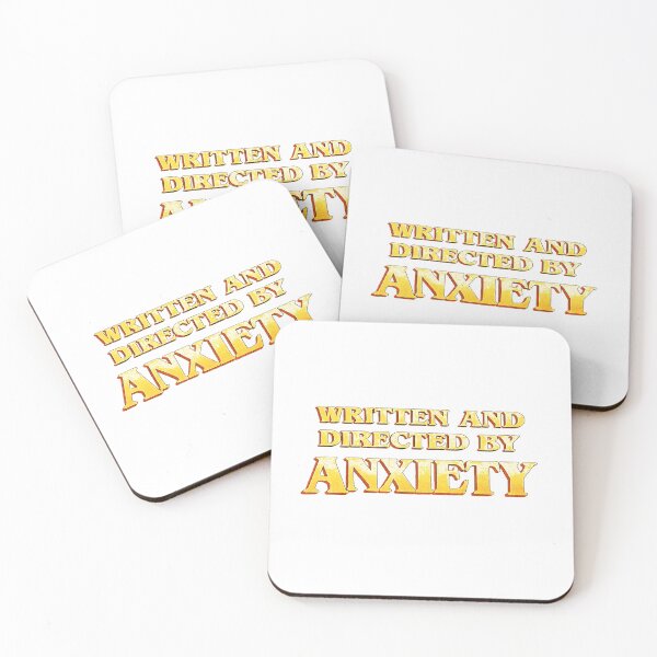 Item preview, Written and Directed by Anxiety – Funny Mental Health Quote Retro Vintage Typography Design designed and sold by CalmRebellion.