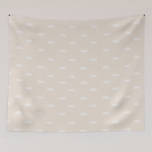 Item preview, White Minimalist Dashes on Beige designed and sold by KSimpson838.