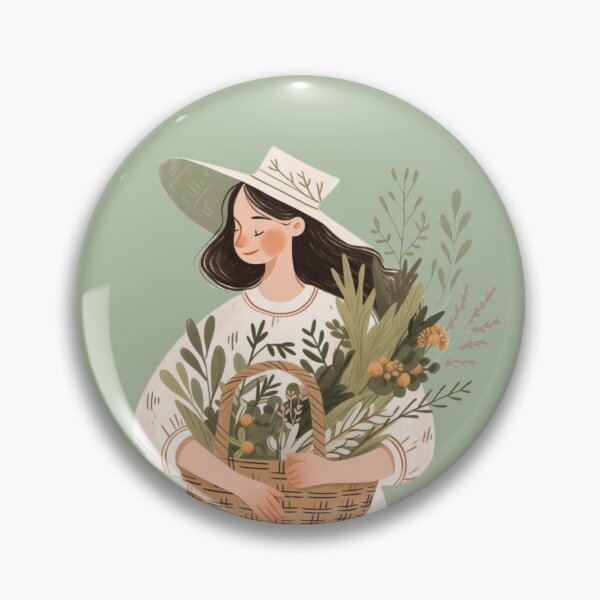 Item preview, Girl with harvest basket designed and sold by MayflowerandIvy.