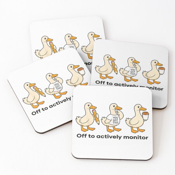 Item preview, Off To Actively Monitor Funny Duck Group Motivation Coffee And Work Student designed and sold by DienesAngele.