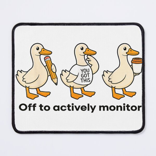 Item preview, Off To Actively Monitor Funny Duck Group Motivation Coffee And Work Student designed and sold by DienesAngele.