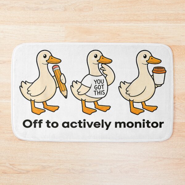 Item preview, Off To Actively Monitor Funny Duck Group Motivation Coffee And Work Student designed and sold by DienesAngele.