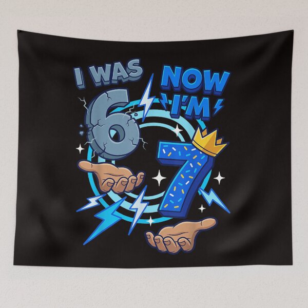 Item preview, I Was 6 Now I'm 7 Level Up Birthday Gift designed and sold by randomslife.