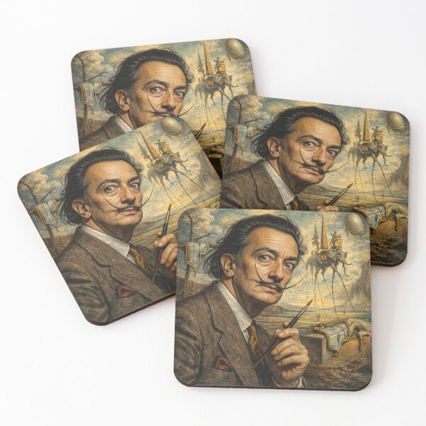 Item preview, Surreal Salvador Dalí Portrait Oil Painting designed and sold by Jessica Levaton.