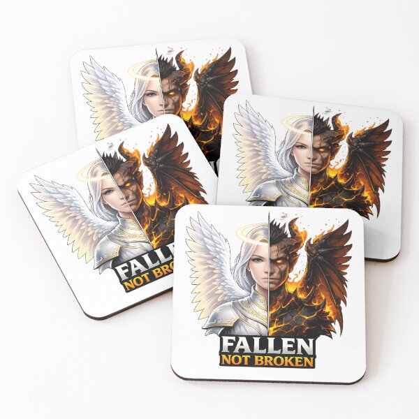 Item preview, Dark Angel vs Demon Shirt – Fallen Not Broken Gothic Design designed and sold by Rivistudio.