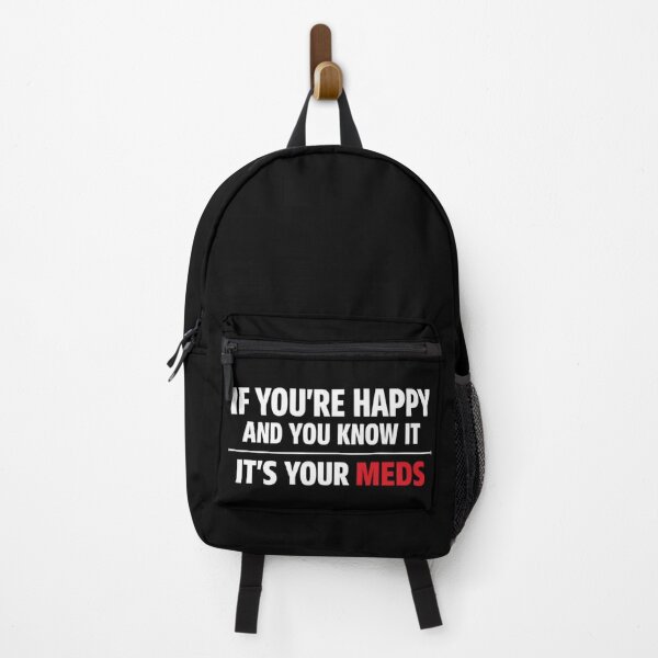 Item preview, If You're Happy It's Your Meds Funny Mental Health Shirt Dark Humor Meme designed and sold by VibeOffline Studio.