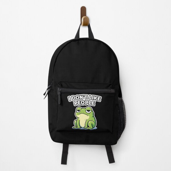Item preview, I Don't Like People - Funny Sarcastic Frog designed and sold by LOL-N-LIFESTYLE.