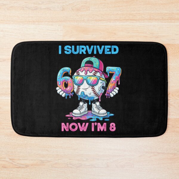 Item preview, I Survived 6 7 Now I Am 8 Funny Baseball Donut Birthday designed and sold by DienesAngele.
