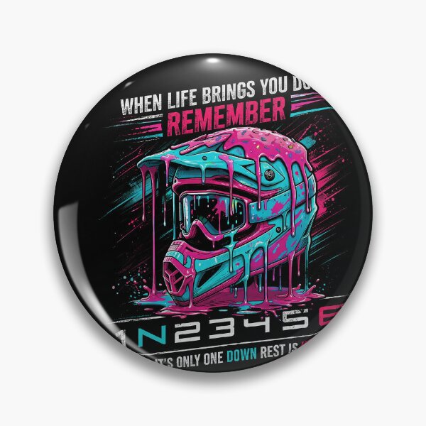 Item preview, Motocross Helmet Quote When Life Brings You Down Remember 1N2345S Dirt Bike Rider Motivation designed and sold by justinhmorton.