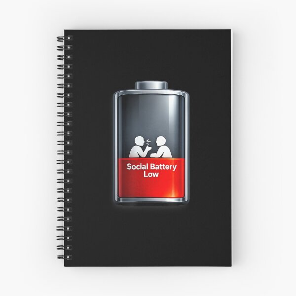 Item preview, Social Battery Low - Introvert Mood Funny Design designed and sold by JohnVBurks.