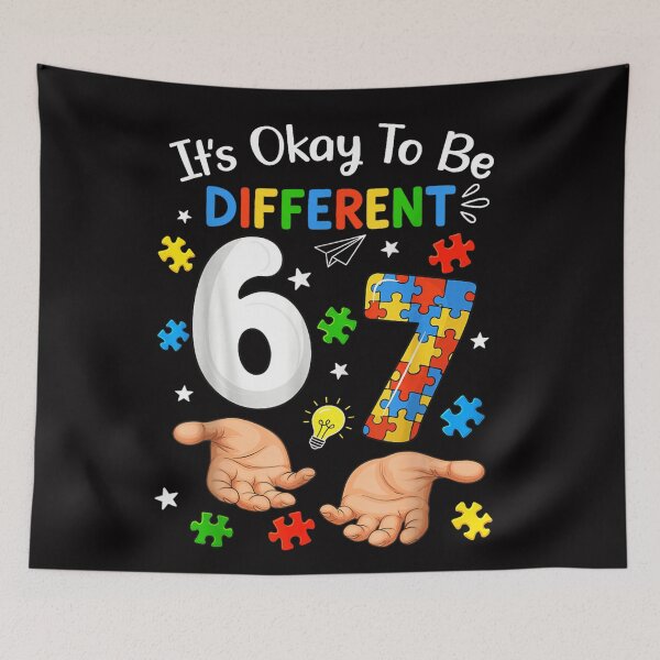 Item preview, It's Okay To Be Different Autism Awareness 6th 7th Birthday Gift designed and sold by randomslife.