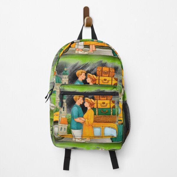 Item preview, Vintage Travel Couple Illustration, Romantic Road Trip Art, Retro Car Travel, European Vacation Love, Wanderlust Couple Painting designed and sold by ChenEngEng.