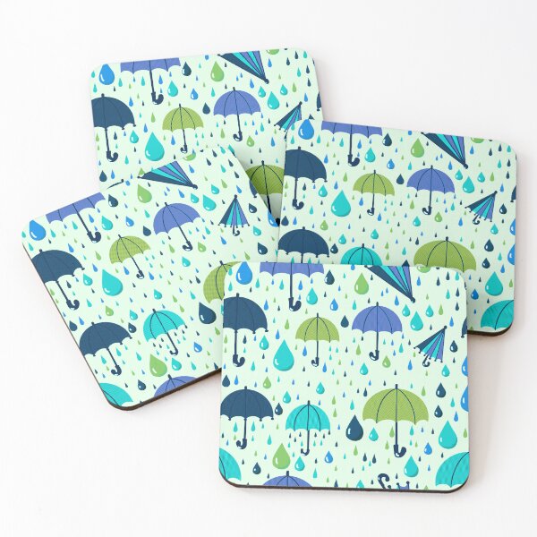 Item preview, Playful Rain - Hint of Green designed and sold by Valerie Valentine.