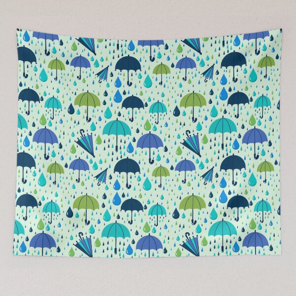 Item preview, Playful Rain - Hint of Green designed and sold by Valerie Valentine.