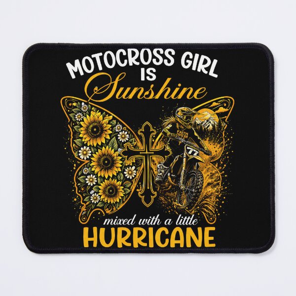 Item preview, Motocross Girl Is Sunshine Mixed With A Little Hurricane Dirt Bike Girl Sunflower Faith Rider Gift designed and sold by justinhmorton.