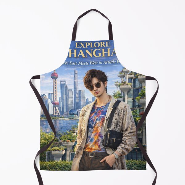 Item preview, Explore Shanghai – Modern Fashion City Travel Poster | Shanghai Skyline Lifestyle Aesthetic Art designed and sold by Inkora-Art.