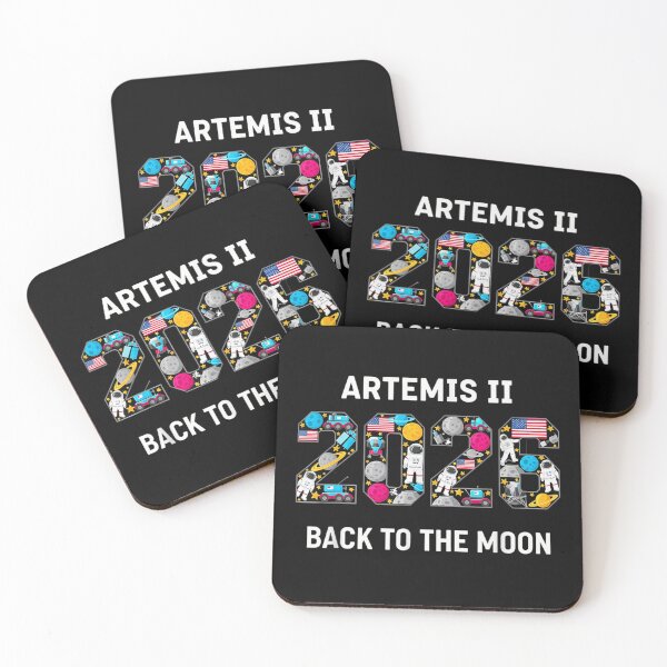 Item preview, Artemis II 2026 Back To The Moon Space Icons Astronaut Collage Graphic designed and sold by WilliaMaler.