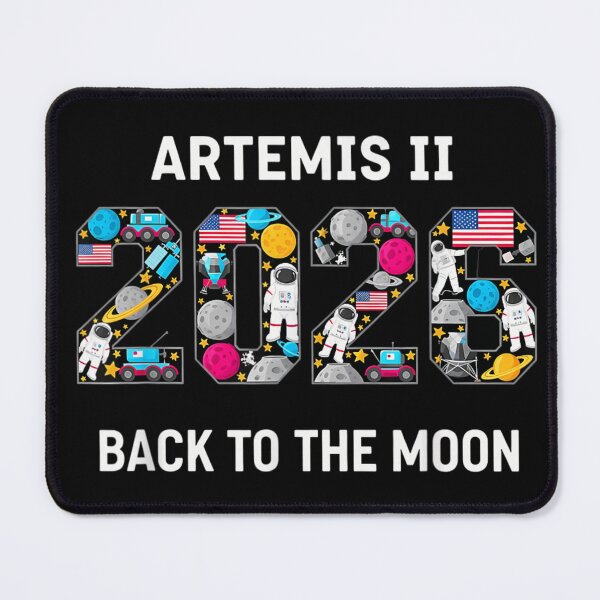 Item preview, Artemis II 2026 Back To The Moon Space Icons Astronaut Collage Graphic designed and sold by WilliaMaler.