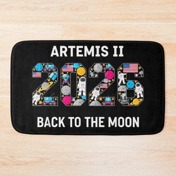 Item preview, Artemis II 2026 Back To The Moon Space Icons Astronaut Collage Graphic designed and sold by WilliaMaler.