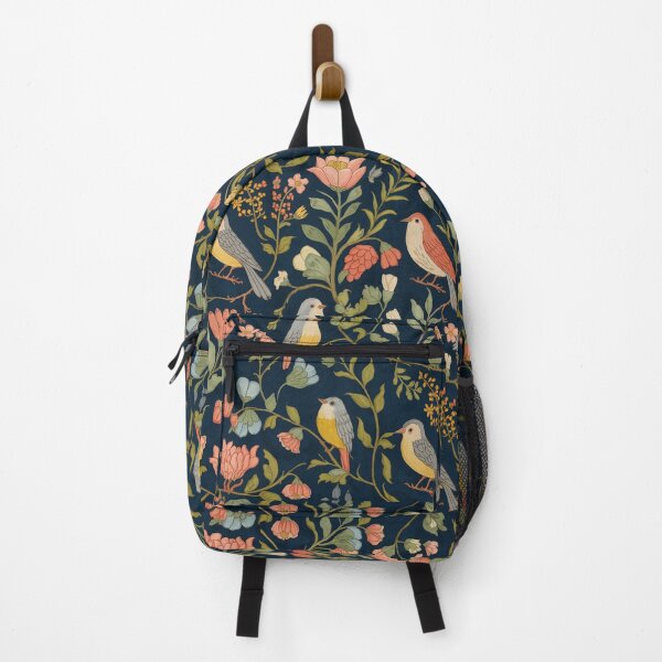 Item preview, Midnight Botanical Birds Pattern | Vintage Floral Bird Art  designed and sold by Filora Atelier | Bird Art.
