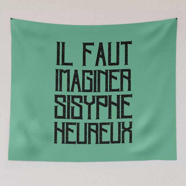 Item preview, Copy of Albert Camus TEXT: il faut imaginer sisyphe heureux designed and sold by artbleed.