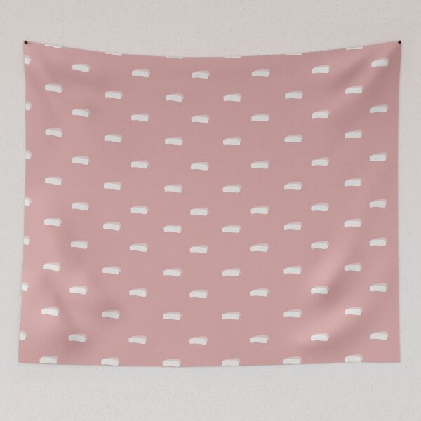 Item preview, White Minimalist Dashes on Pastel Gray Red designed and sold by KSimpson838.