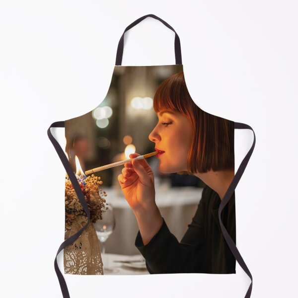Item preview, Elegant Woman Lighting Cigarette from blazing table display. designed and sold by Spark2Seduction.