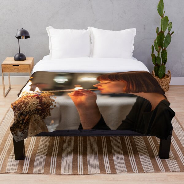 Item preview, Elegant Woman Lighting Cigarette from blazing table display. designed and sold by Spark2Seduction.