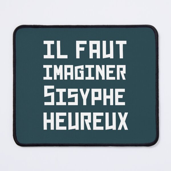 Item preview, Albert Camus TEXT: il faut imaginer sisyphe heureux designed and sold by artbleed.