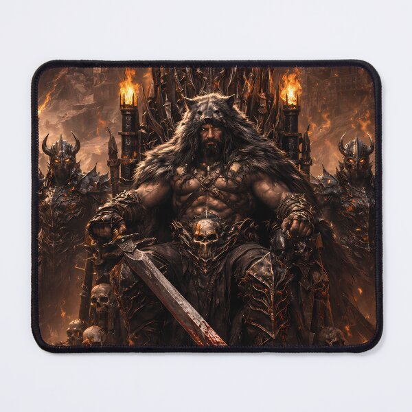 Item preview, Dark Fantasy Warrior Inferno Battle Scene Art designed and sold by KnitOfShadoF.