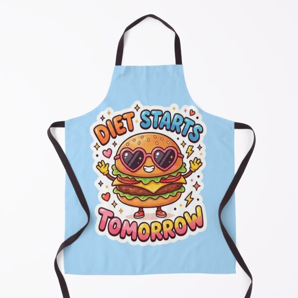 Item preview, Diet Starts Tomorrow Funny Burger | Kawaii Foodie Humor designed and sold by My-Hoodies.