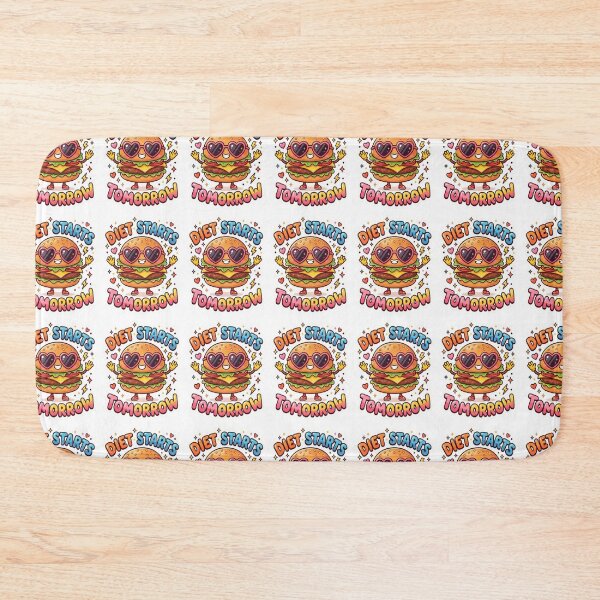 Item preview, Diet Starts Tomorrow Funny Burger | Kawaii Foodie Humor designed and sold by My-Hoodies.