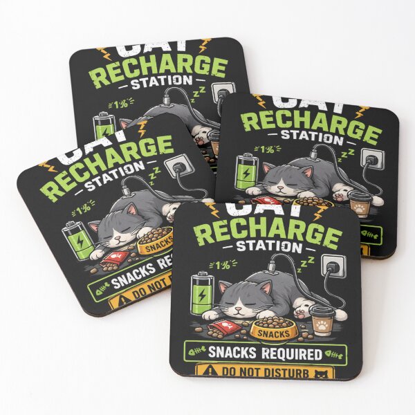 Item preview, Cat Charging Station Funny Cute Cartoon Cat and Mouse Neon Graphic Design designed and sold by Raxid2022.