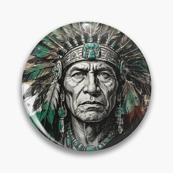 Item preview, Aztec Shaman Mystic Warrior Portrait Collage designed and sold by TaruHonu.