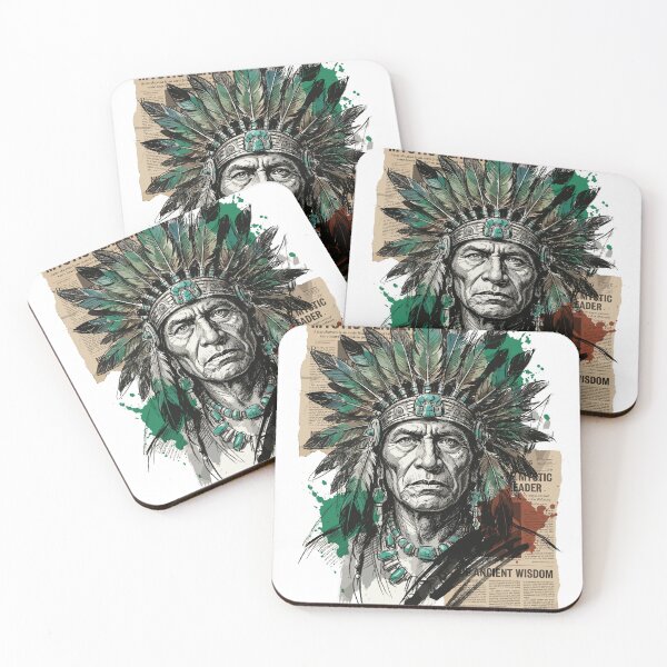Item preview, Aztec Shaman Mystic Warrior Portrait Collage designed and sold by TaruHonu.