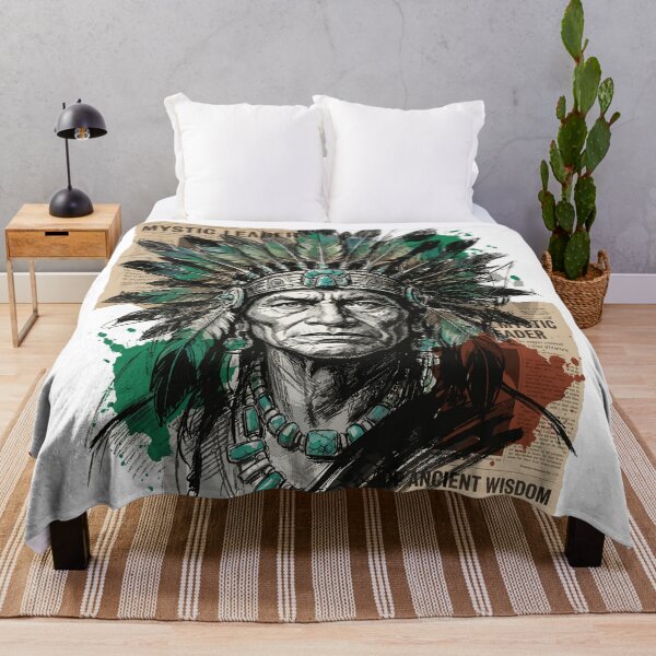 Item preview, Aztec Shaman Mystic Warrior Portrait Collage designed and sold by TaruHonu.