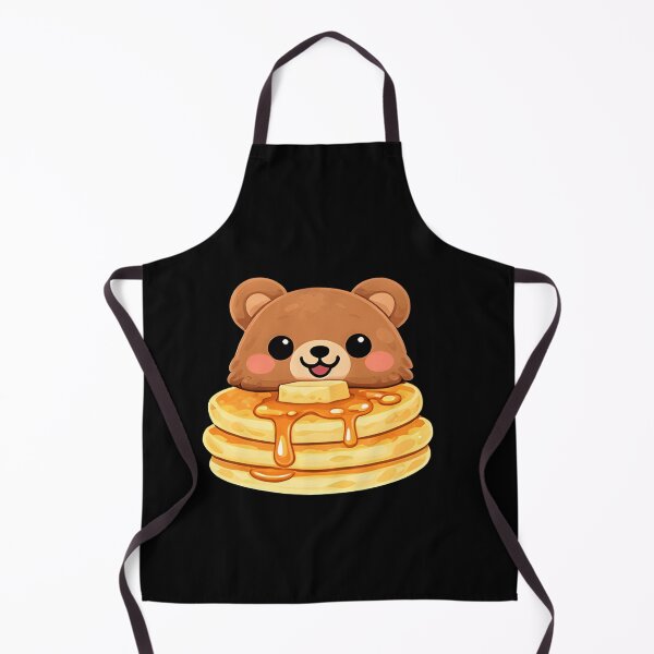Item preview, Kawaii Brown Bear Napping on Pancakes - Cute Chibi Teddy Bear Breakfast Art designed and sold by Trendora90.